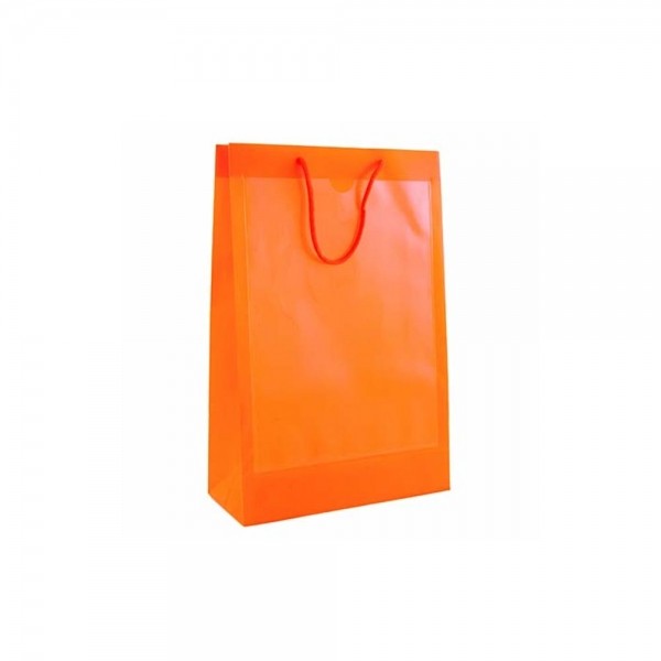 Transparante plastic venstertas - Oranje - 26x10x40 cm (A4)-0