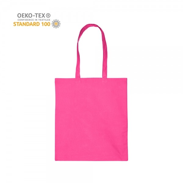 Katoenen draagtas schouderhengsels oeko-tex - Roze - 38x42 cm