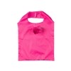Opvouwbare polyester draagtas roosmotief - Roze - 37x38 cm